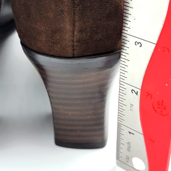 NEW NEW NEW J. Jill Brown Leather Suede Ruched Boots Size 8.5. S1015 - Picture 5 of 8